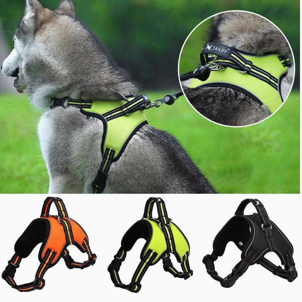 TAILUP No-Pull Dog Harness Orange Black For Walking & Training Safely Size XL - Picture 2 of 10